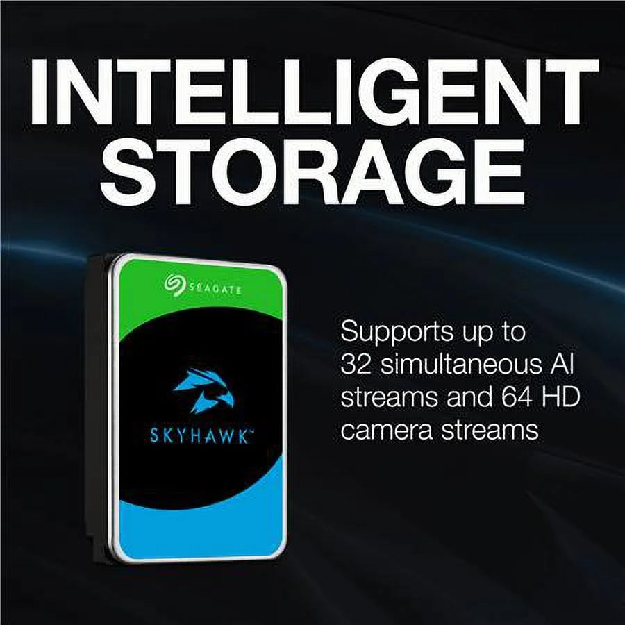 Seagate SkyHawk AI ST12000VE003 - Hard drive - 12 TB - internal - 3.5" - SATA 6Gb/s - buffer: 512 MB - with 3 years Seagate Rescue Data Wrap