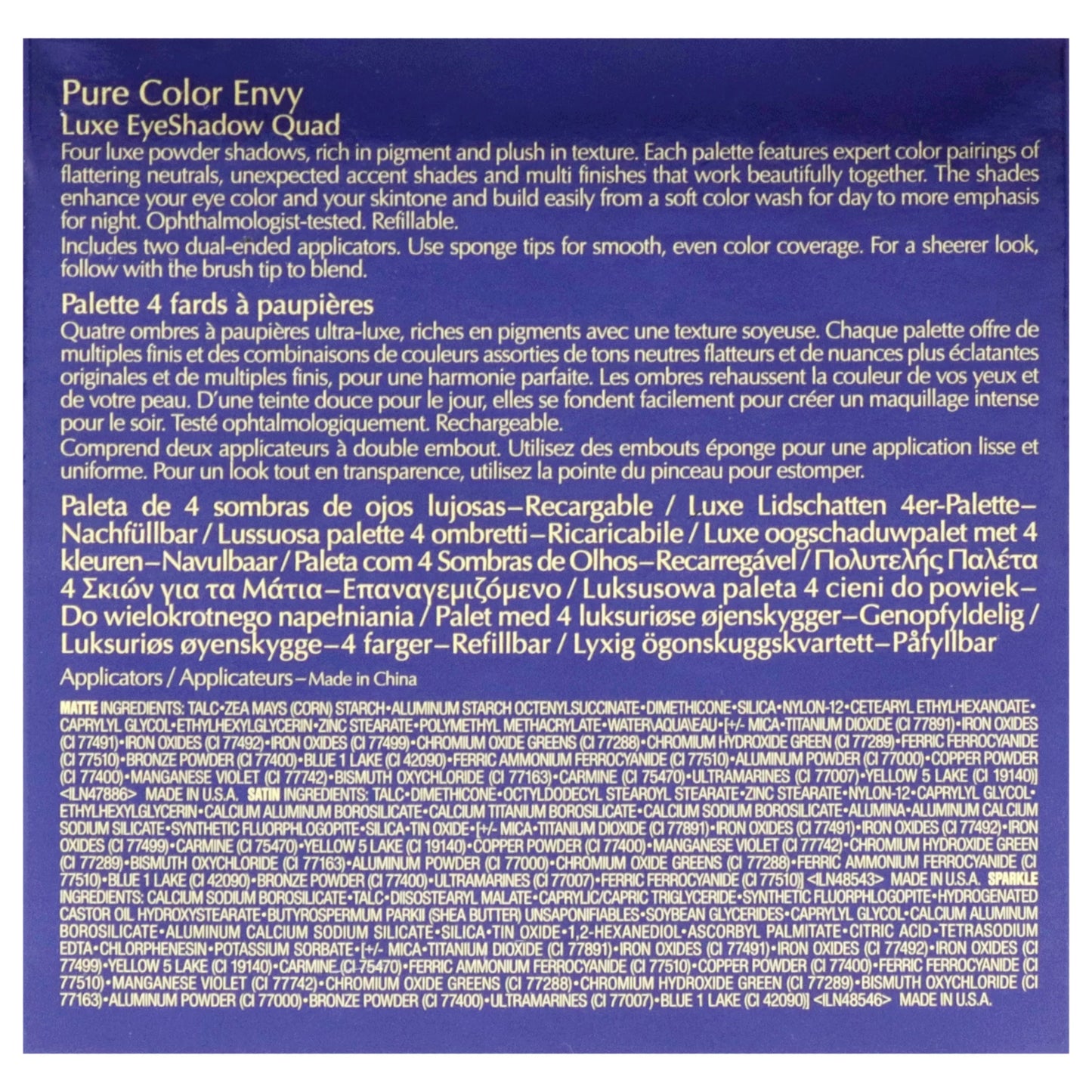 Estee Lauder Pure Color Envy Luxe Eyeshadow Quad - 03 Aubergine Dream , 0.28 oz Eye Shadow