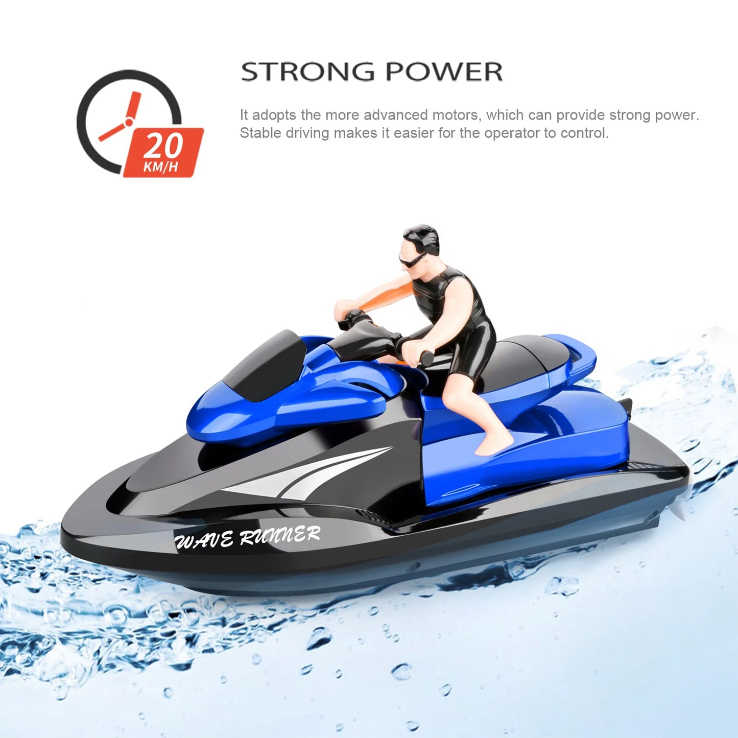 OWSOO 809 RC Vessel RC Watercraft High Speed Remote Control Vessel Pools Lakes 2.4Ghz Waterproof Boys and Girls