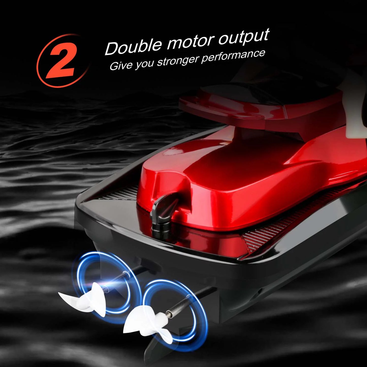 OWSOO 809 RC Vessel RC Watercraft High Speed Remote Control Vessel Pools Lakes 2.4Ghz Waterproof Boys and Girls