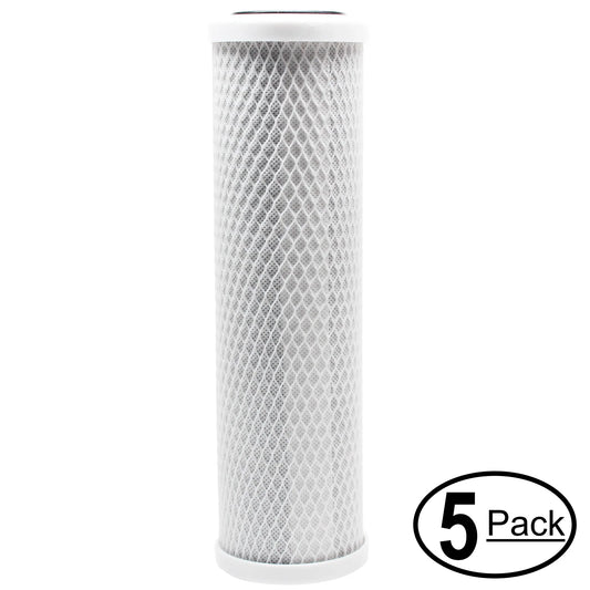 5-Pack Replacement iSpring WKW21 Activated Carbon Block Filter - Universal 10 inch Filter iSpring 123Filter 3-Stage Counter-top Filter #WKW21 - Denali Pure Brand