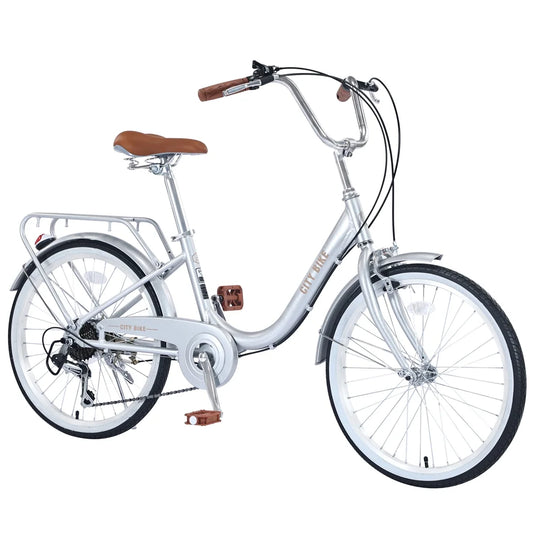 Yone jx je Kids Bike 22 Inch Bicycle Girls Ages 8+Years, Aluminium Alloy Frame,7-speed Shifter and derailleur,Silver