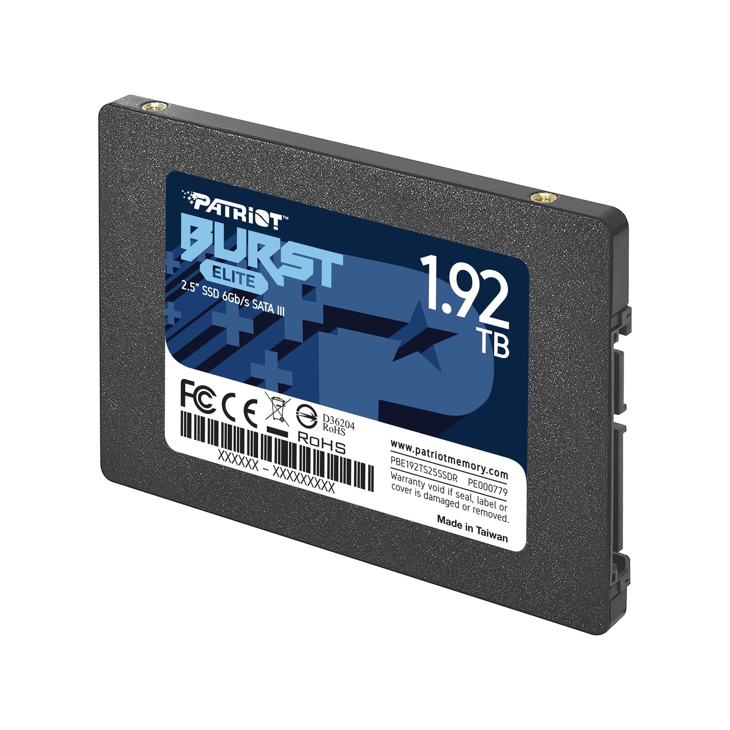 Patriot Burst Elite 1.92TB Internal SSD - SATA 3 2.5" - Solid State Drive - PBE192TS25SSDR