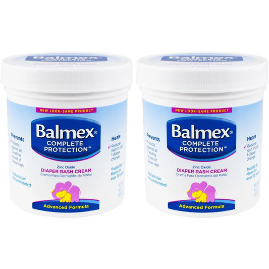 2 Pack - Balmex Diaper Rash Cream Jar - 16oz Each