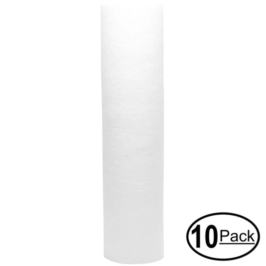 10-Pack Replacement Whirlpool WHKF-DWH Polypropylene Sediment Filter - Universal 10-inch 5-Micron Cartridge Whirlpool Standard Filtration System - Denali Pure Brand
