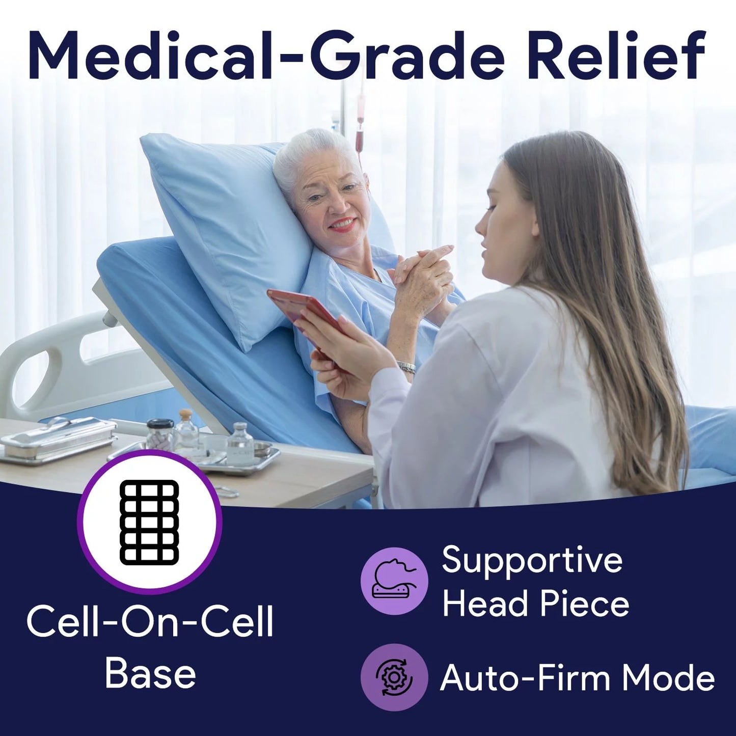 Proheal Bariatric Low Air Loss Alternating Pressure Air Mattress with Pump & Side Air Bolsters - Stages I-IV 36” x 80” x 8/11"