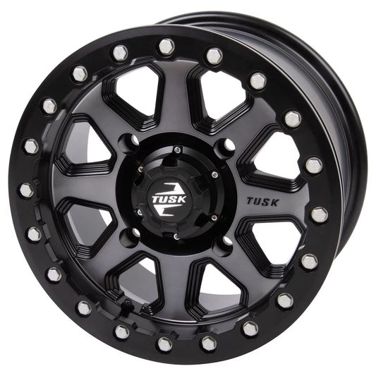 4/137 Tusk Uinta Beadlock Wheel 15x7 6.0 + 1.0 Gunmetal/Black For Can-Am Defender HD10 Pro Lone Star 2021-2022