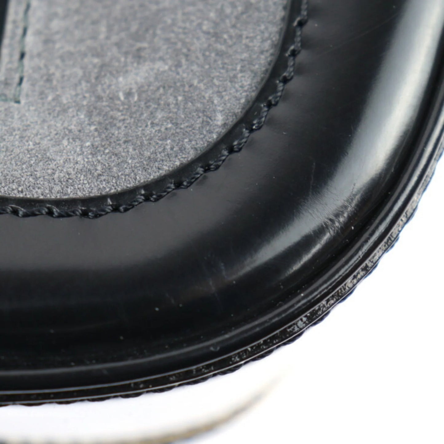 Pre-Owned LOUIS VUITTON Louis Vuitton Stamp Bag GM Handbag M95237 Suede Calf Leather Gray Black Gold Hardware (Good)