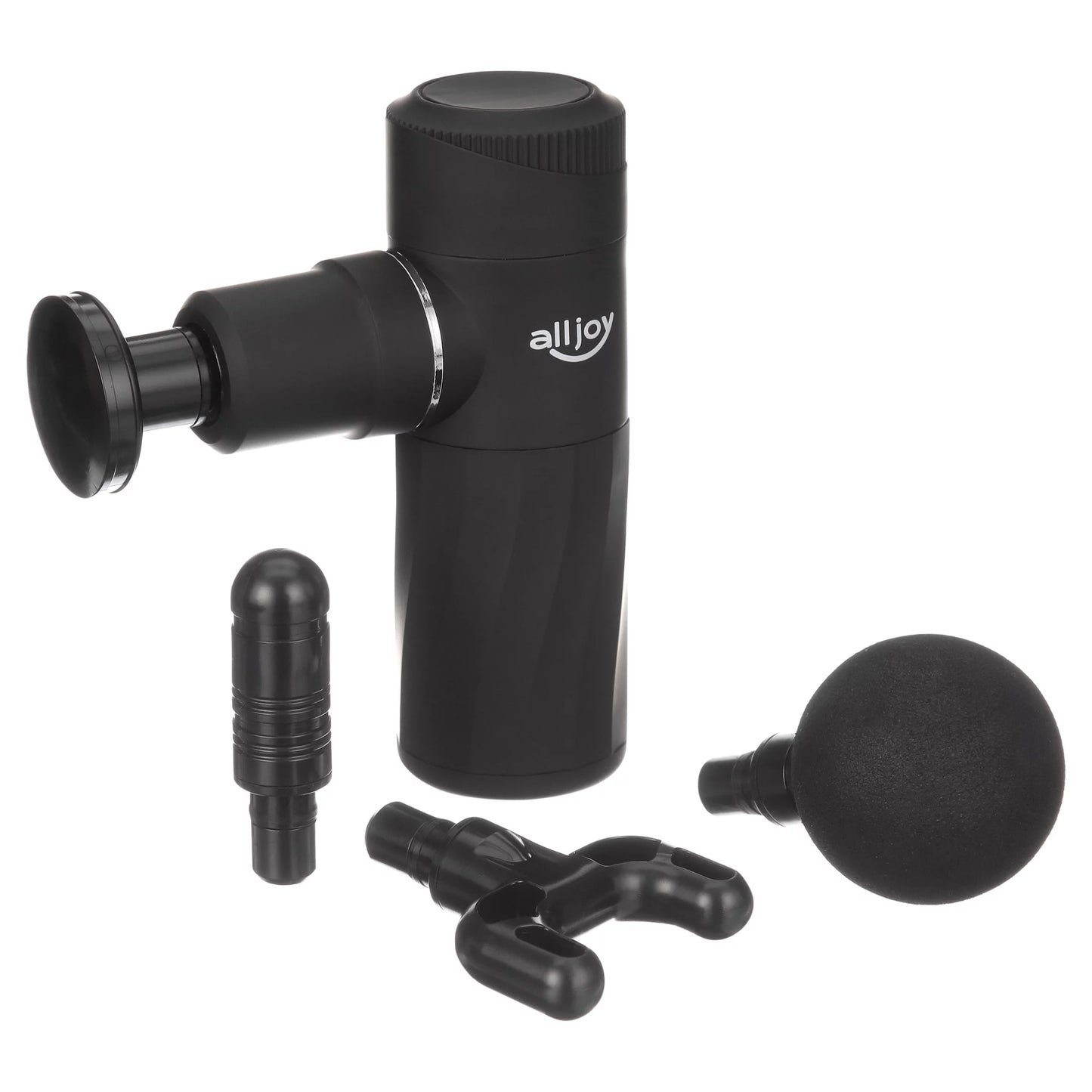 ALLJOY Mini Massage Gun Deep Tissue, Powerful Percussion Muscle Massager Gun with 4 Attachments, 4 Speed Settings, Compact Sports Handheld Massager Muscles Neck Back Arms