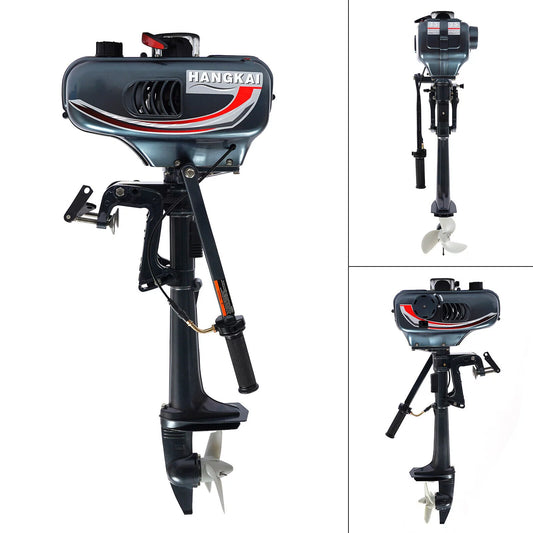 2-Stroke 3.5HP Outboard Motor Fishing Ship Petrol Engine CDI System 10 Km / H