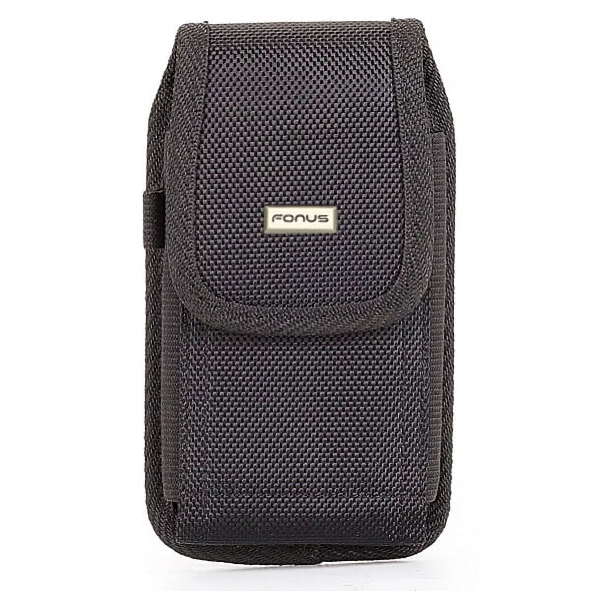 Rugged Durable Canvas Case Holster Metal Belt Clip w Black Type-C Retractable USB Cable Charger Power Wire Sync Y1G ZTE Axon 9 Pro