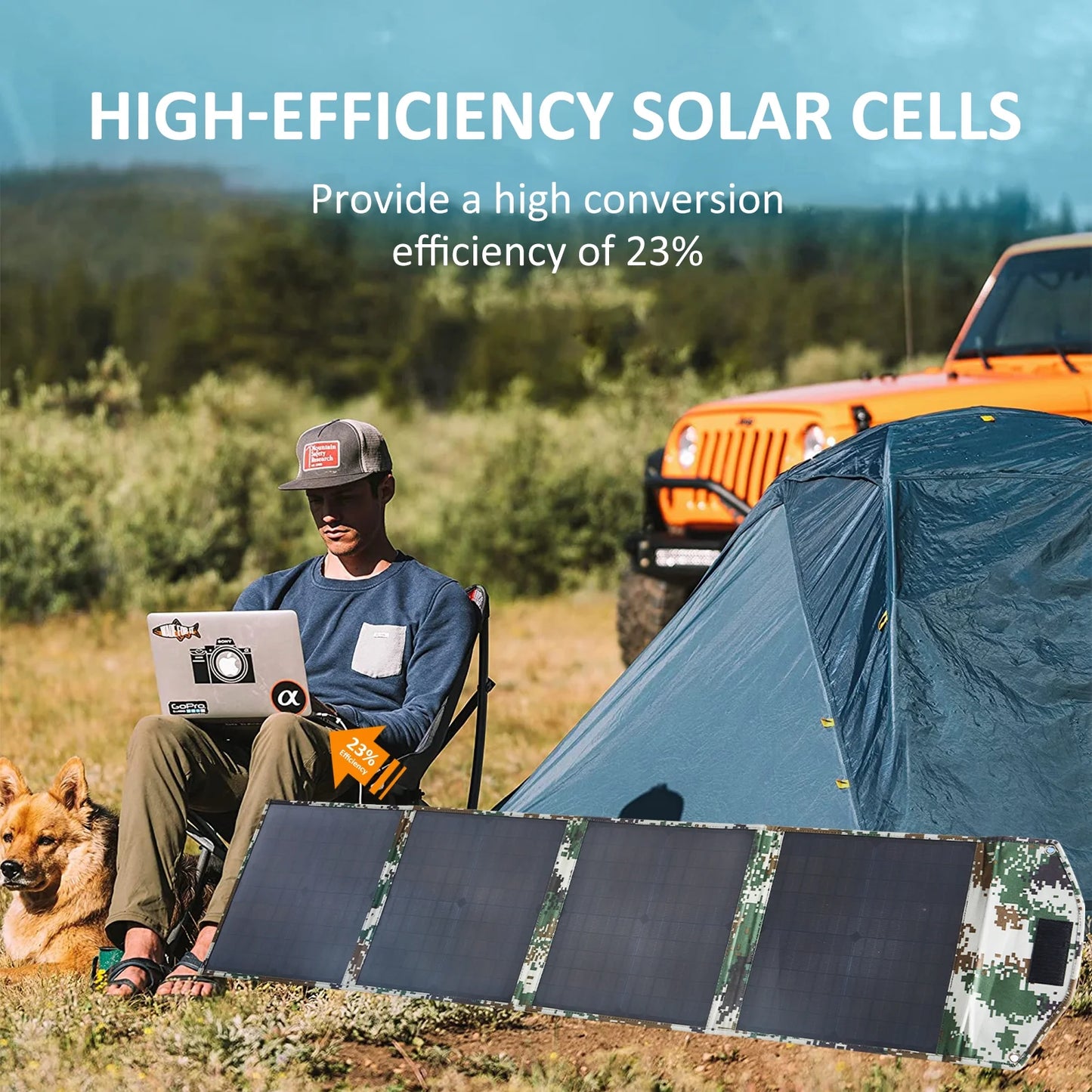 ZKEEZM Solar Panels 80W Portable Camping Solar Kit Foldable Power Station Generator Folding Solar Charger Matching