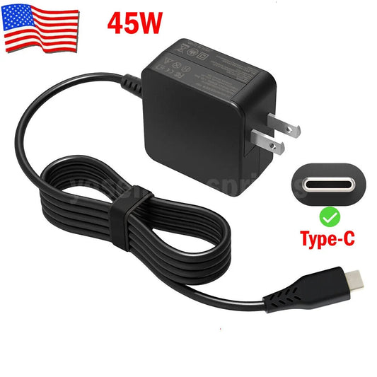 45W Wall Adapter USB Type C AC Adapter Laptop Charger For Dell, HP, ASUS