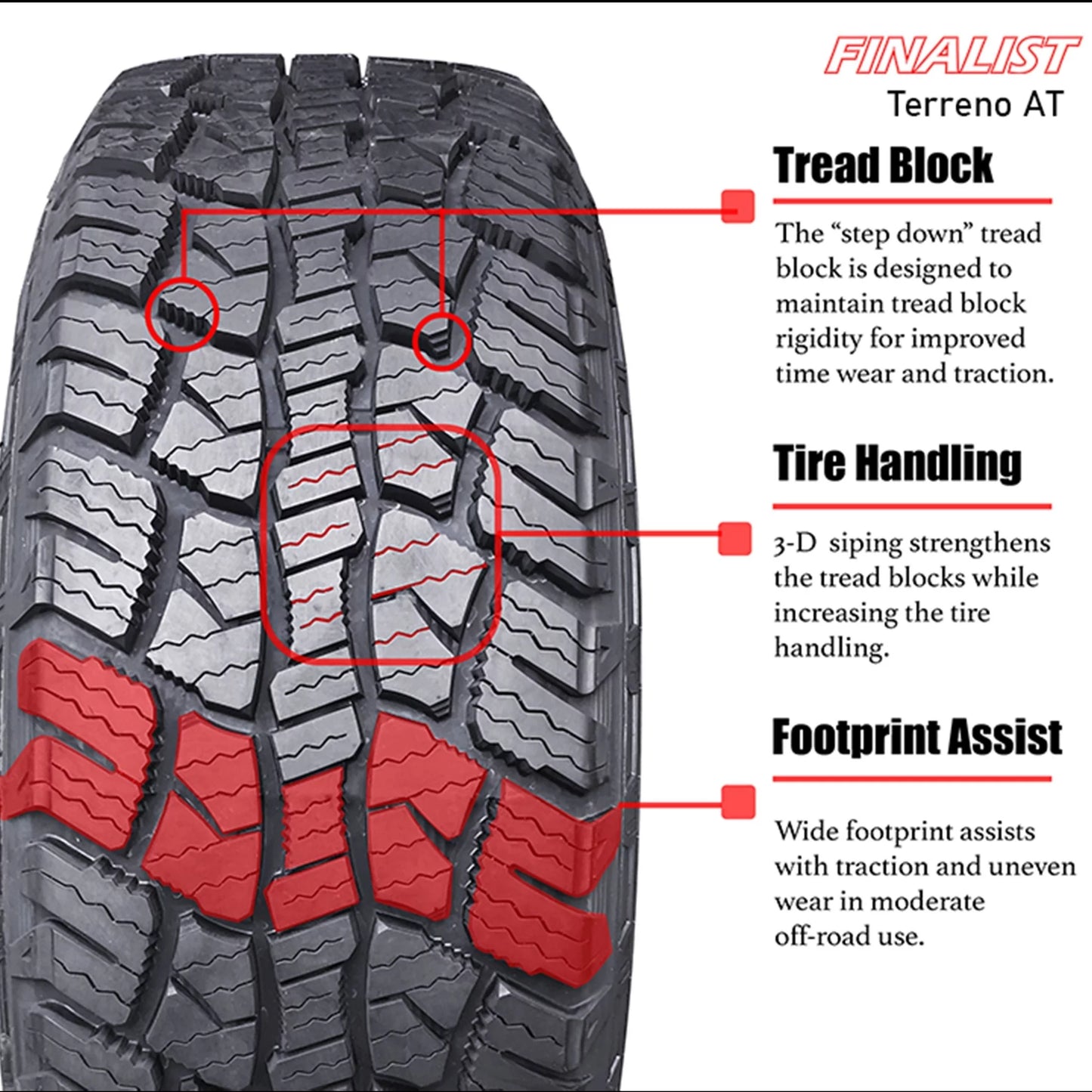 Finalist Terreno A/T LT235/85R16 10 Ply 120R Load Range E SUV Light Truck All Season All Terrain Tire 235/85/16 (Tire Only)