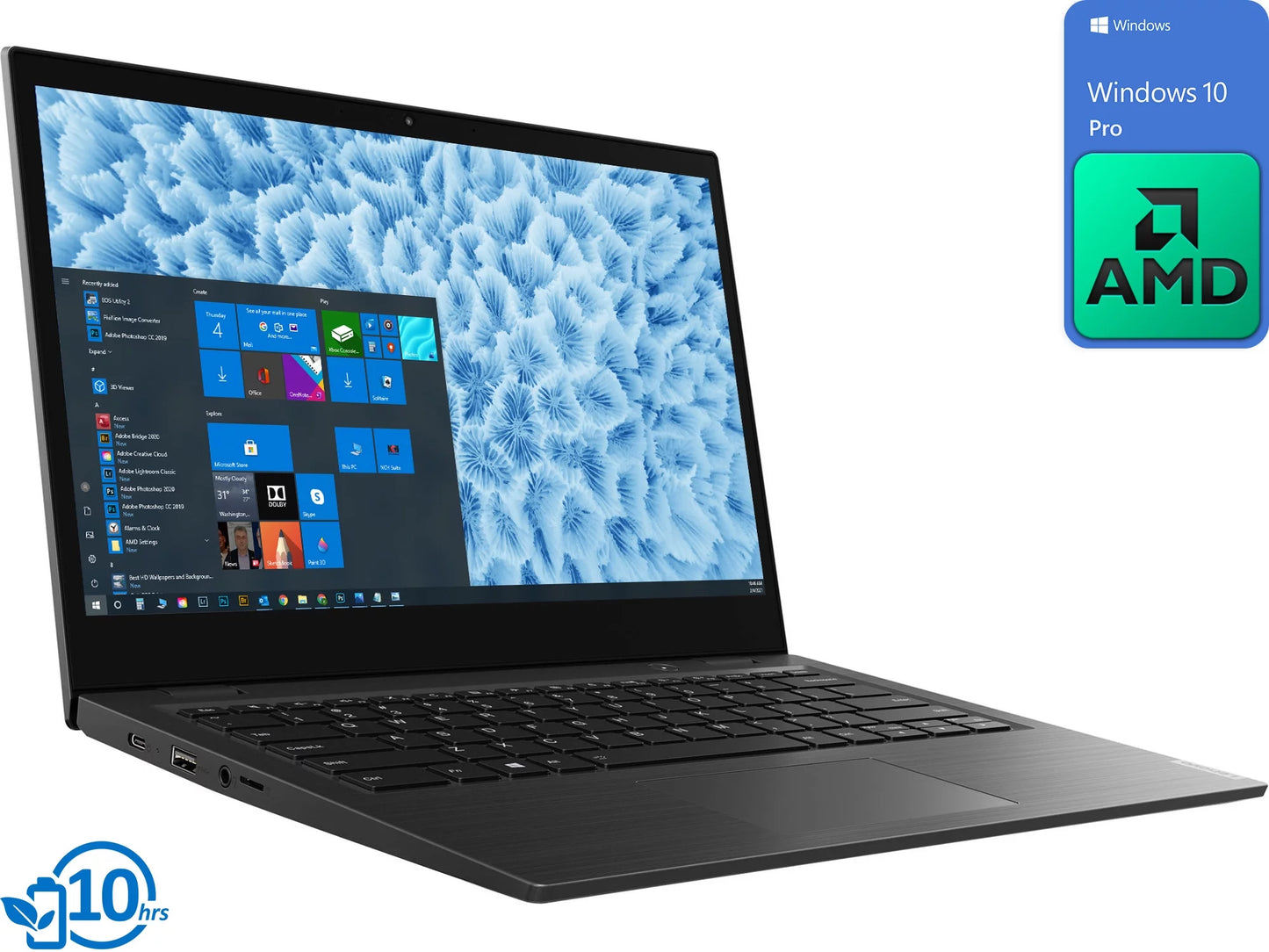 Lenovo 14w Notebook, 14" FHD Display, AMD A6-9220C Upto 2.7GHz, 4GB RAM, 64GB eMMC, HDMI, Card Reader, Wi-Fi, Bluetooth, Windows 10 Pro (81MQ000JUS)