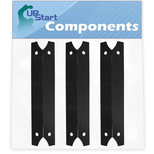 3-Pack BBQ Grill Heat Shield Plate Tent Replacement Parts Charmglow 810-7440-F - Barbeque Porcelain Steel Flame Tamer, Flavorizer Bar, Vaporizer Bar, Burner Coating 17 3/4"