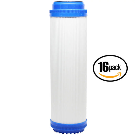 16-Pack Replacement DuPont WFPF13003B Granular Activated Carbon Filter - Universal 10-inch Cartridge DuPont Whole House Water Filtration System - Denali Pure Brand