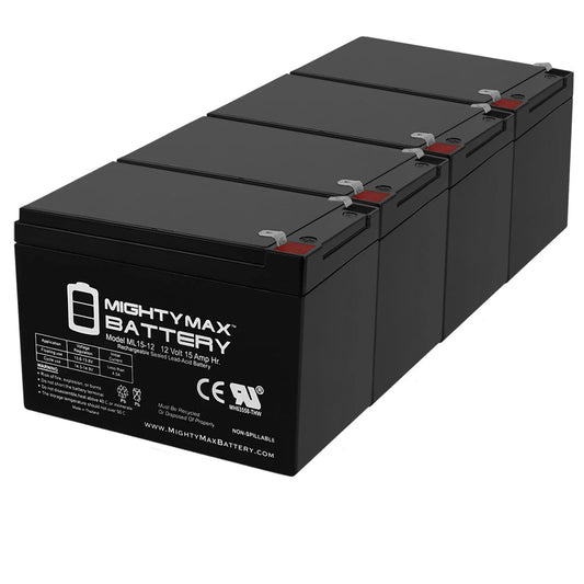 12V 15AH Battery Replacement EVO 500W Electric Scooter - 4 Pack