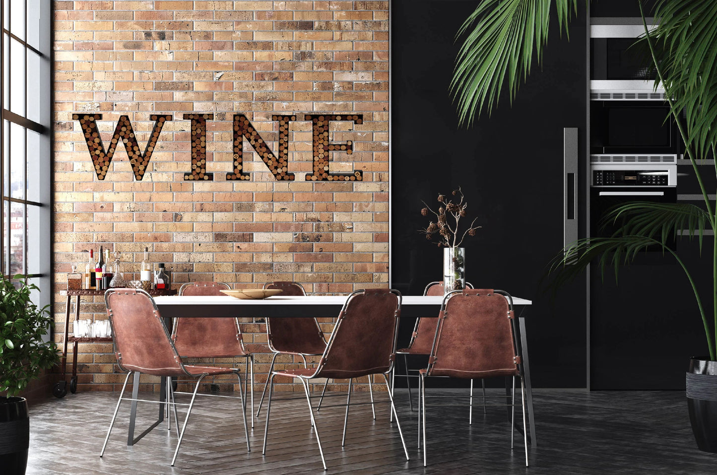Wine Cork Holder Makes Excellent Wine Accessories Perfect Monogrammed Gifts Women to Store Wine Corks. Wine Decor or Wine Cork Holder Decor Will Brighten Up Kitchen! (Letter M)