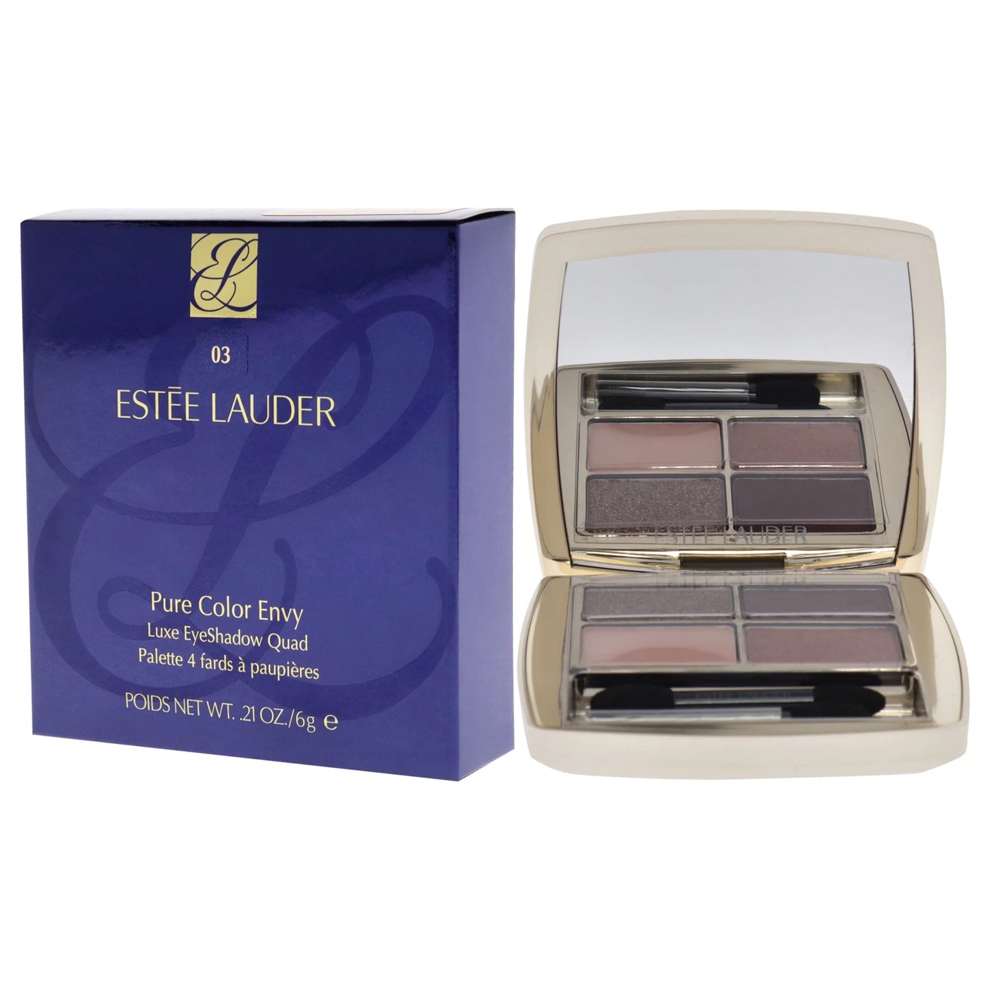 Estee Lauder Pure Color Envy Luxe Eyeshadow Quad - 03 Aubergine Dream , 0.28 oz Eye Shadow
