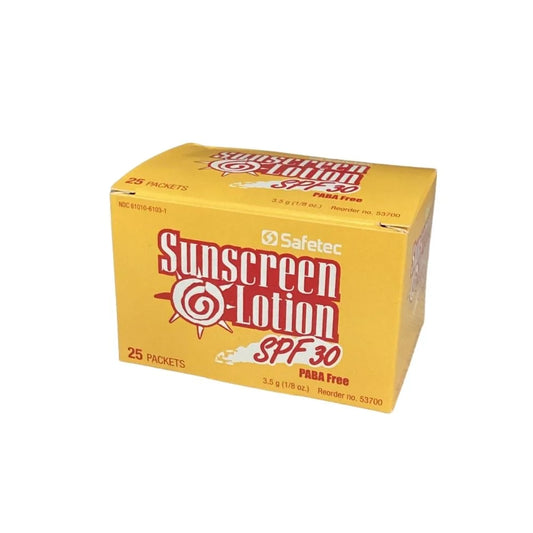 100 Packets Sunscreen Lotion SPF 30 - PABA-free mula 3.5 mg - Safetec (MS-84250)