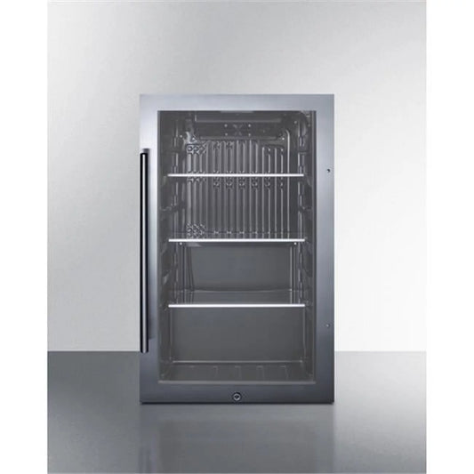 32.5 x 19 x 17 in. Shallow Depth Outdoor Refrigerator, Black Cabinet