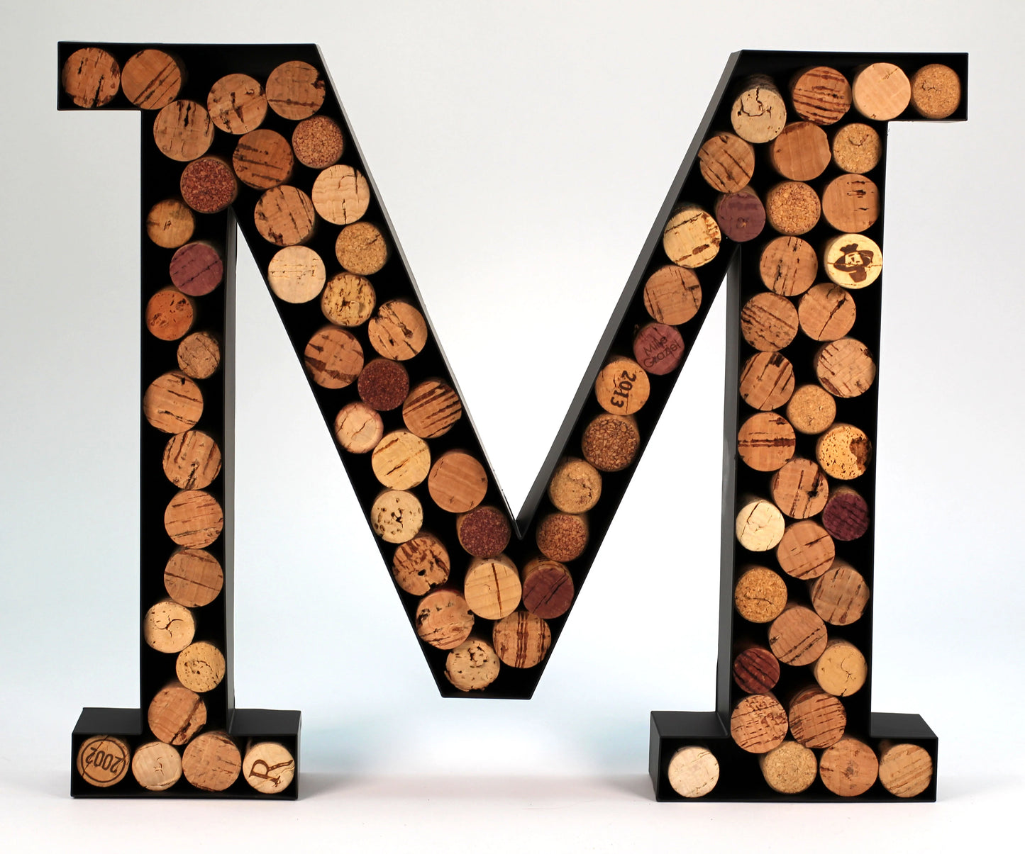 Wine Cork Holder Makes Excellent Wine Accessories Perfect Monogrammed Gifts Women to Store Wine Corks. Wine Decor or Wine Cork Holder Decor Will Brighten Up Kitchen! (Letter M)
