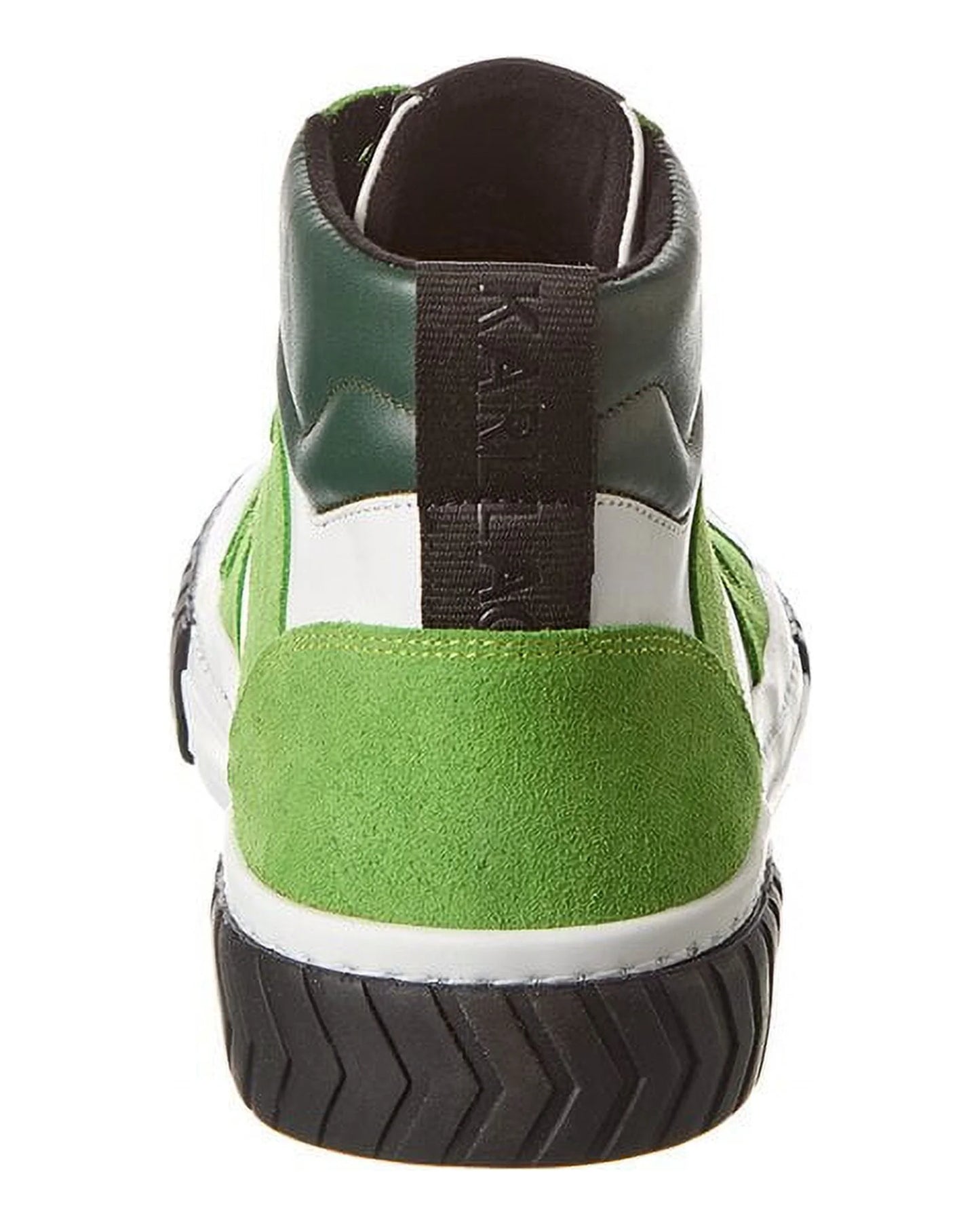 KARL LAGERFELD Mid-Top Leather Sneaker, 10.5, Green